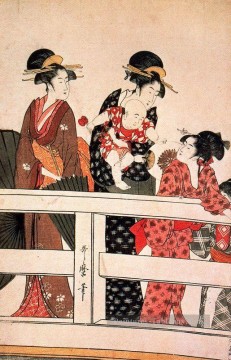 l’heure du cheval Kitagawa Utamaro ukiyo e Bijin GA Peinture à l'huile